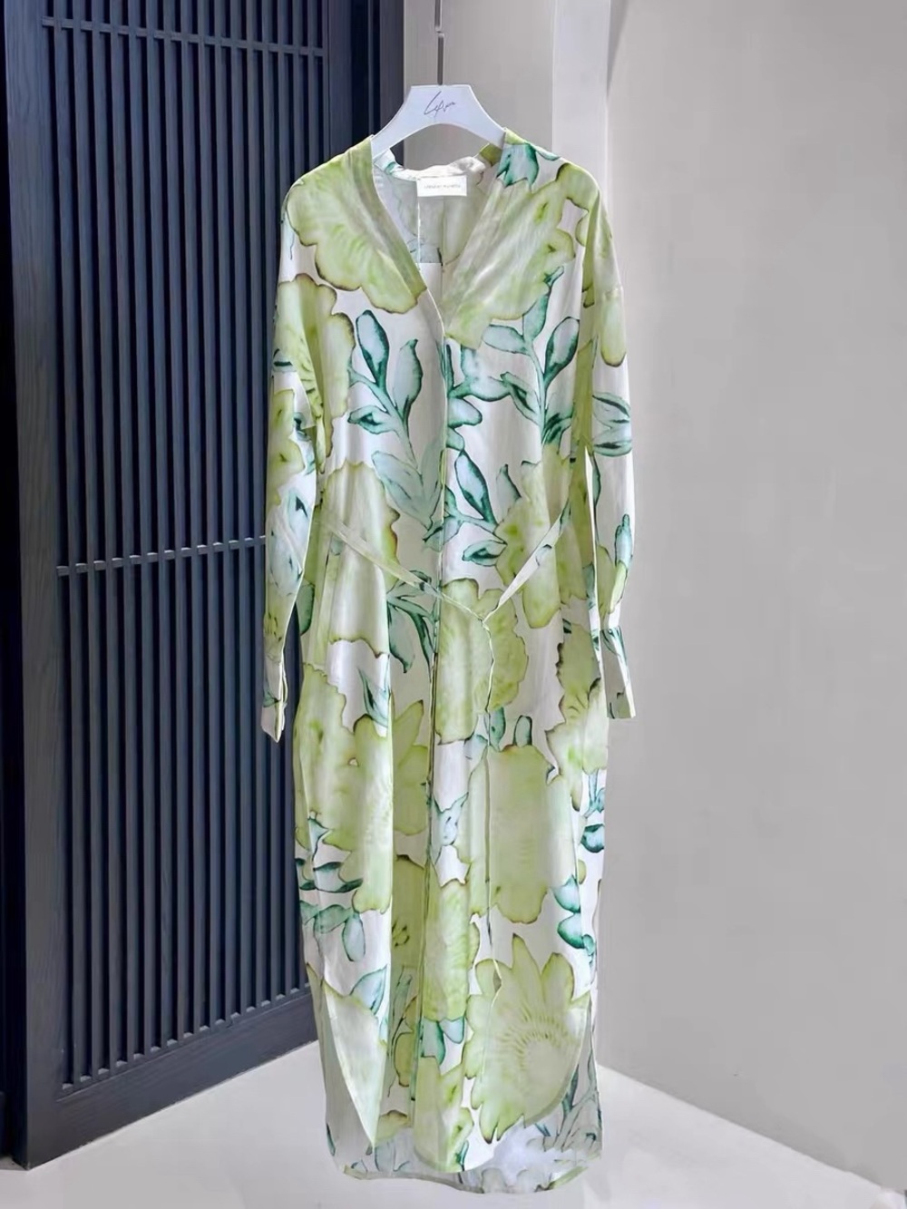 Christian Wijnants Floral-Print Linen-Blend Maxi Shirt Dress